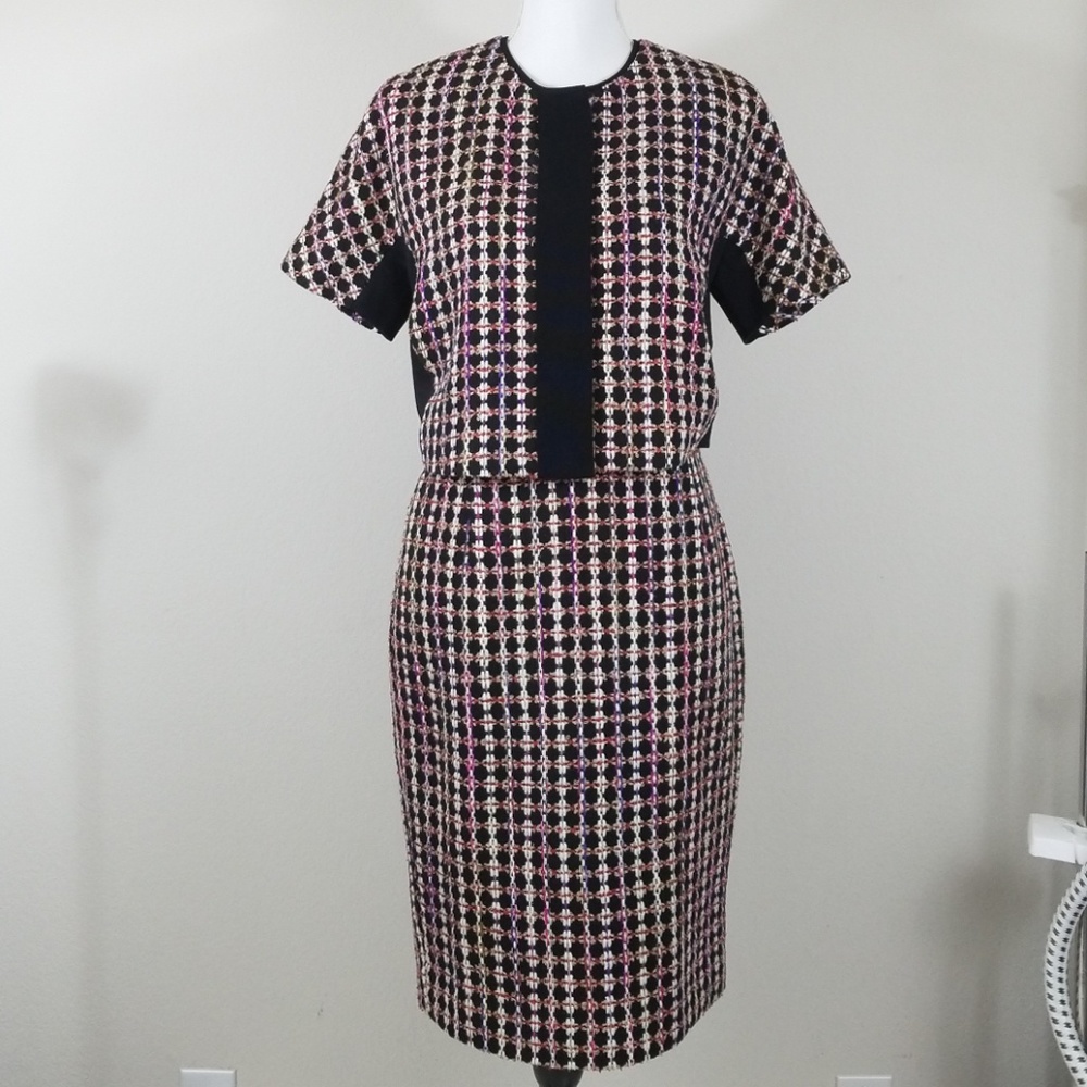 CARLISLE Silk Blend Tweed Suits Skirt Set Size 4